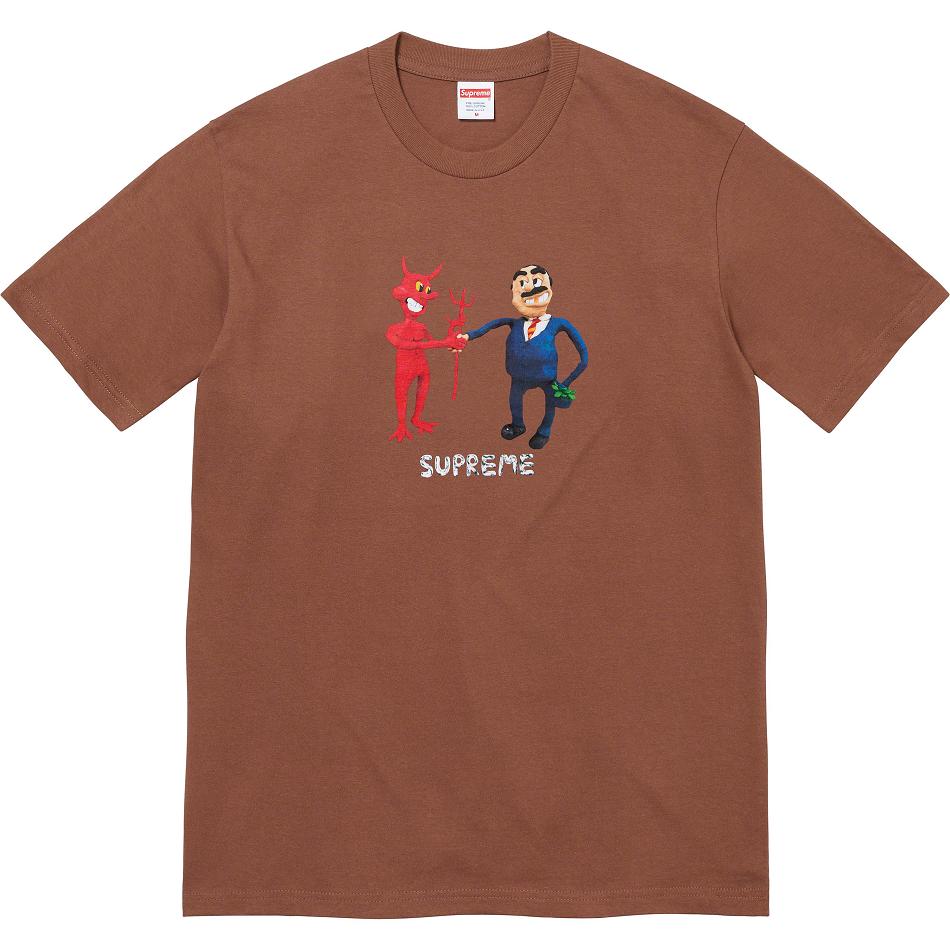 Supreme Business Tee Tシャツ ブラウン | JP215XF