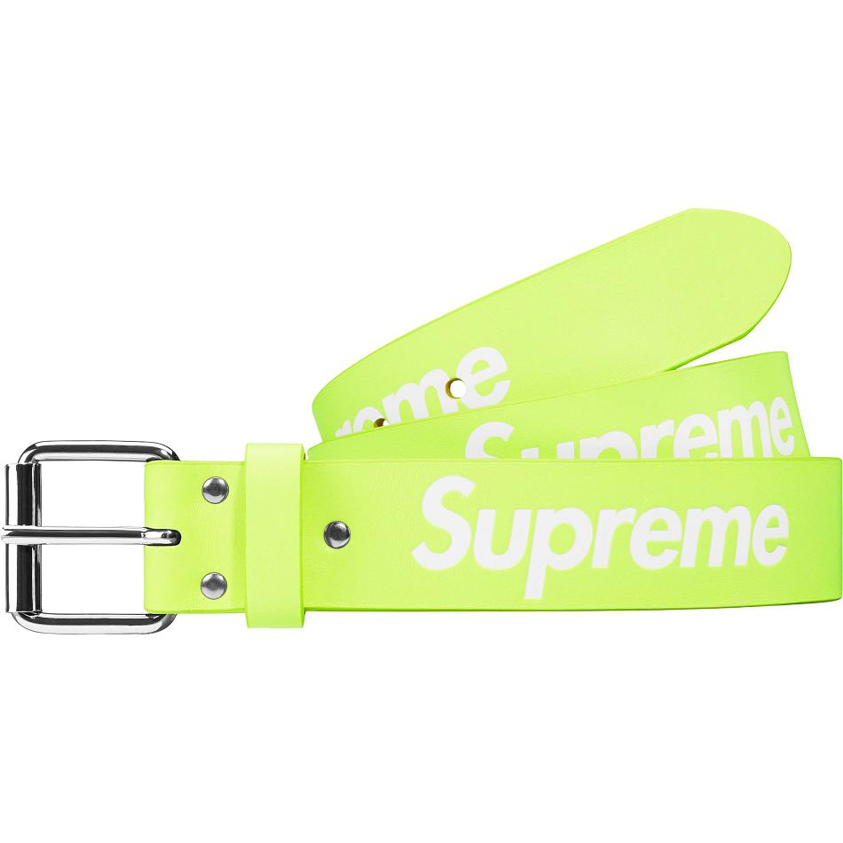 Supreme Repeat レザー Belt ベルト 緑 | JP164CE