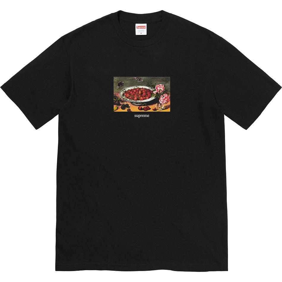 Supreme Strawberries Tee Tシャツ 黒 | JP248WY