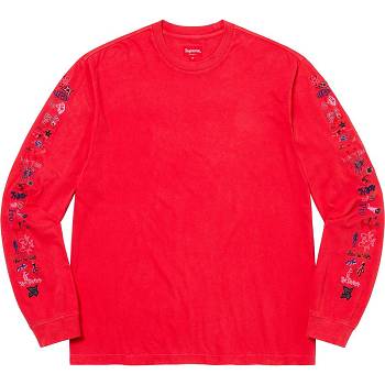 Supreme AOI Icons L/S Top セーター 赤 | JP314HK