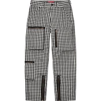 Supreme Gingham Flight Pant ズボン 黒 | JP392HK