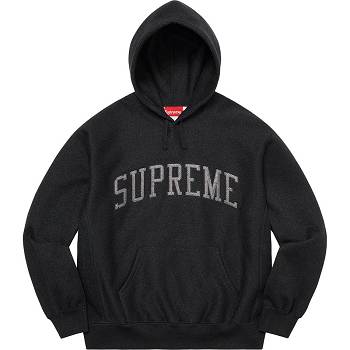 Supreme Glitter Arc フード付き スウェットシャツ 黒 | JP298MA