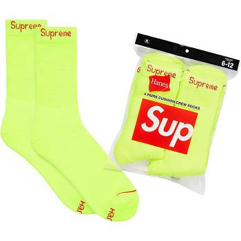 Supreme Hanes® Crew Socks (4 Pack) ソックス 緑 | JP103DN