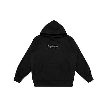 Supreme Kaws Chalk Logo パーカー 黒 | JP478BC