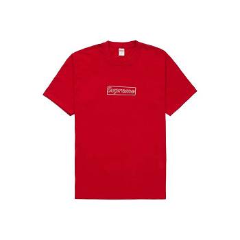 Supreme Kaws Chalk Tシャツ 赤 | JP199TV