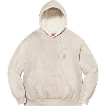 Supreme Overdyed S Logo フード付き スウェットシャツ 白 | JP279UT