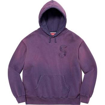 Supreme Overdyed S Logo フード付き スウェットシャツ 紫 | JP276RW