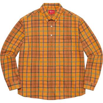 Supreme Pullover Plaid Flannel シャツ ゴールド | JP377QZ