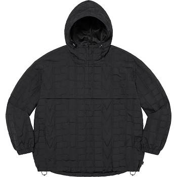 Supreme Repeat Stitch Anorak ジャケット 黒 | JP442FM