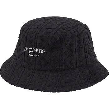 Supreme Terry Pattern Crusher ハット 黒 | JP141NB