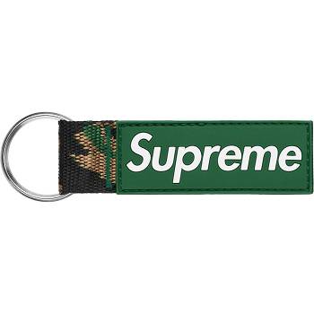 Supreme Webbing Keychain アクセサリー 緑 | JP184HK