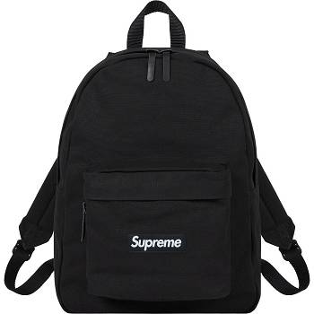 Supreme キャンバス Backpack バッグ 黒 | JP166BC